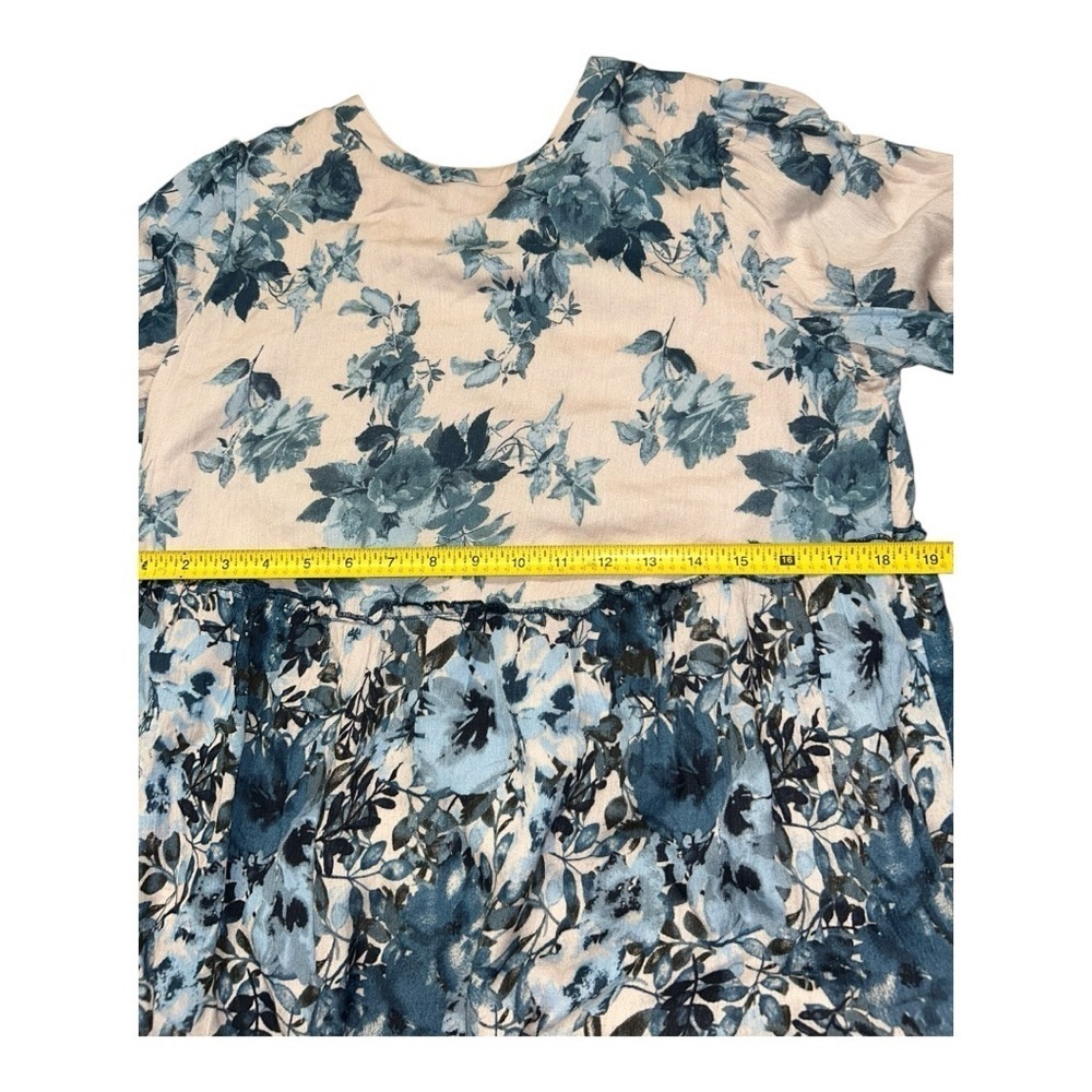 Penelope Rose Floral Rose Long Sleeve Boho Lined Dress Size M - Picture 7 of 14